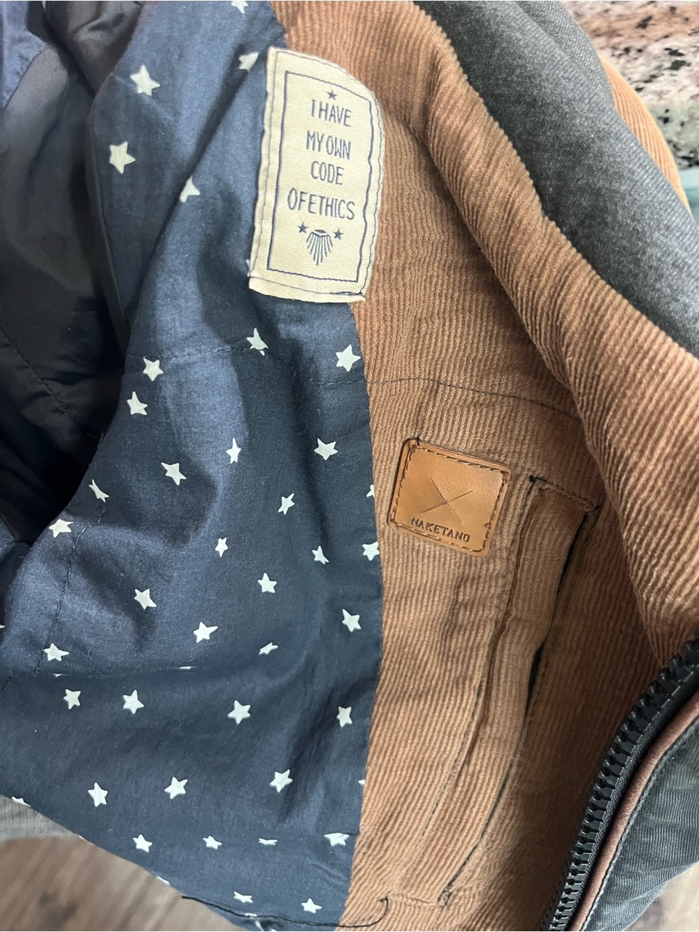 Very Rare Naketano Jacket Sz S Grey Asymetric Zip Like New - Picture 14 of 15